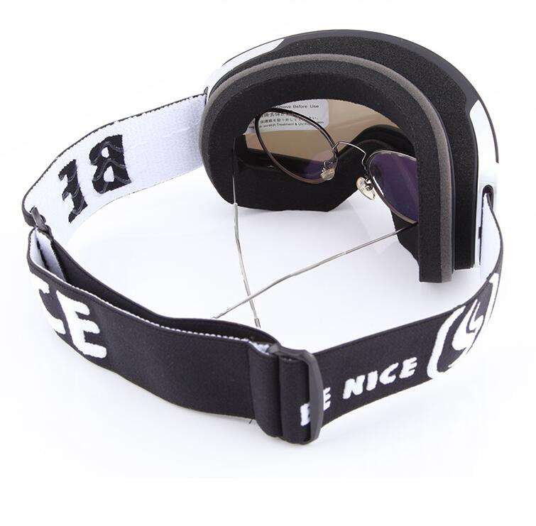 Snow Goggles with Magnetic Interchangeable Dual Layer Cylindrical Lens Anti-Fog UV Protection