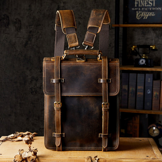 Genuine Leather Briefcase/Backpack